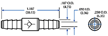 Miniature Check Valves Dimensions #3