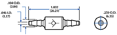 Miniature Check Valves Dimensions #2